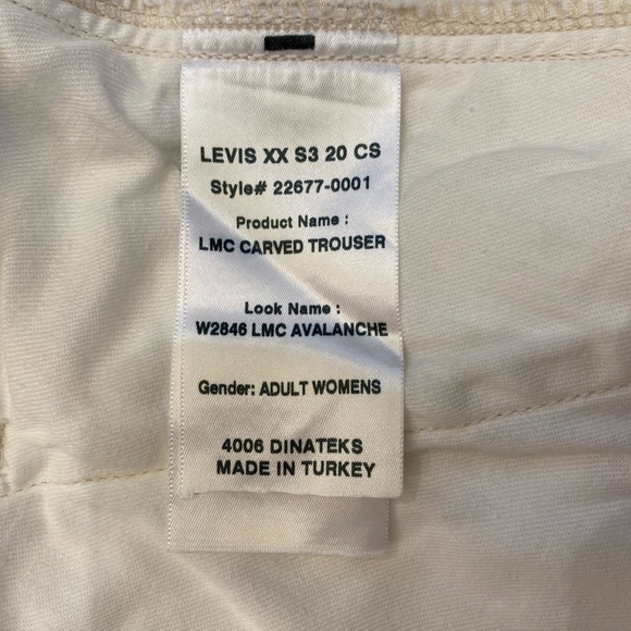 Levi's Made & Crafted CARVED TROUSER avalanche organic cotton size 27 - Picture 10 of 14